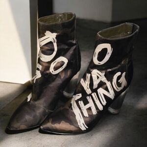 ALDO Do Ya Thing Camo Boots Size 6 Man Made